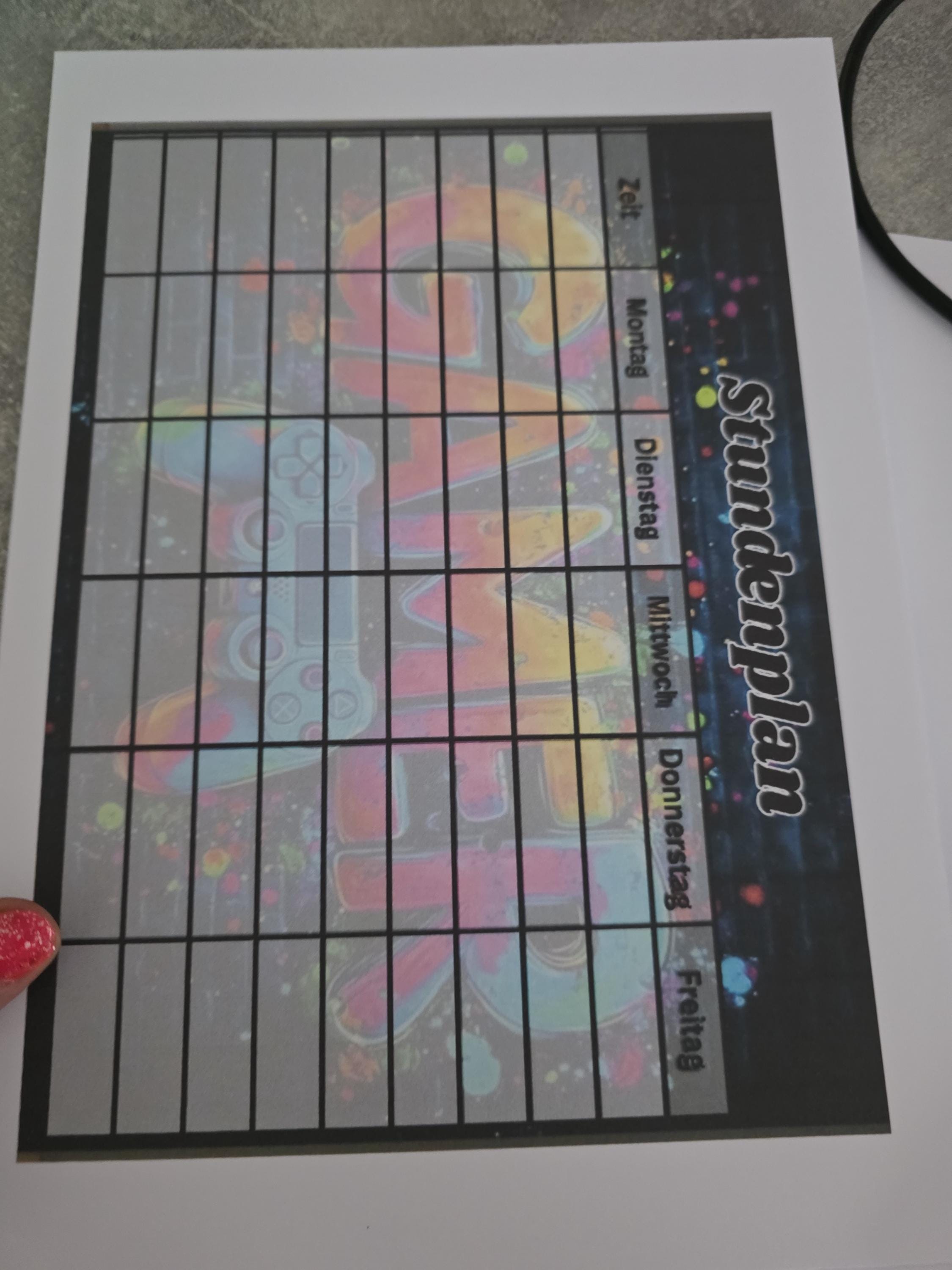Stundenplan Artikelnummer kl001
