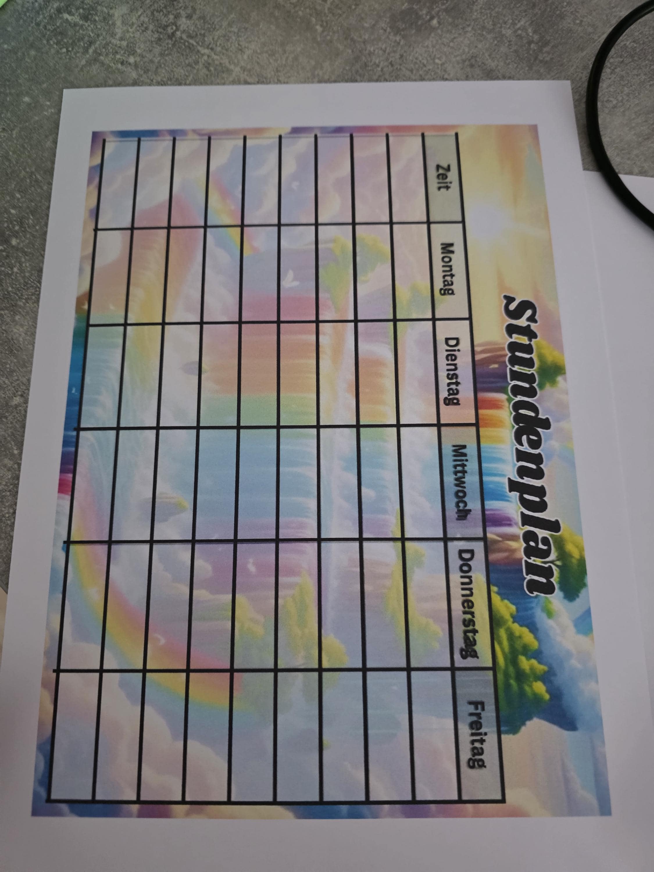Stundenplan Artikelnummer kl001