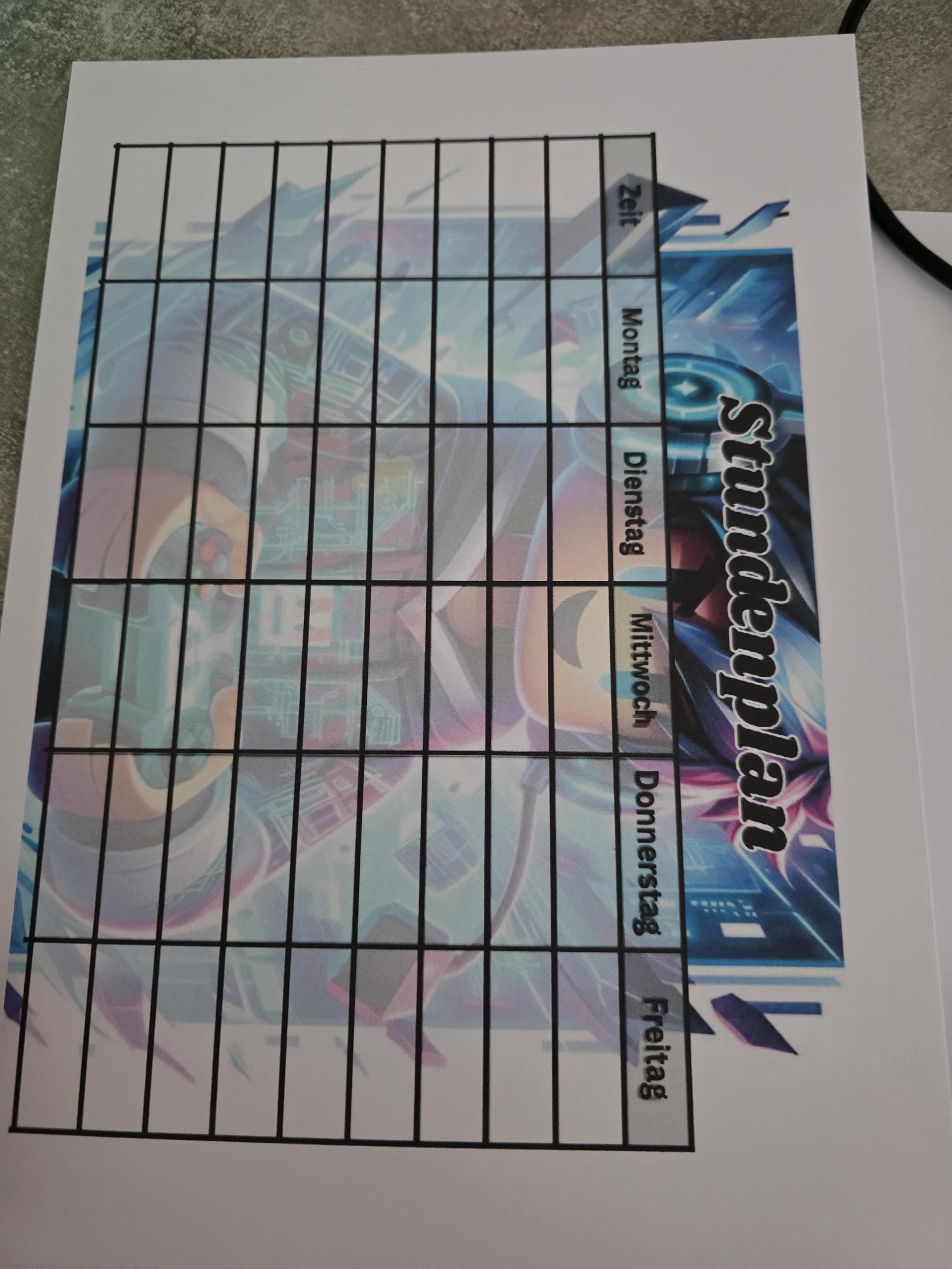 Stundenplan Artikelnummer kl001