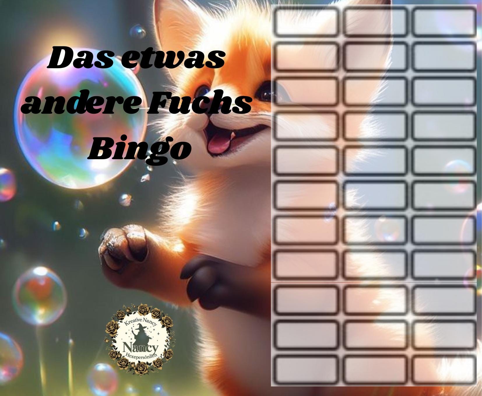 Das andere Fuchsbingo A7 Artikelnummer 007