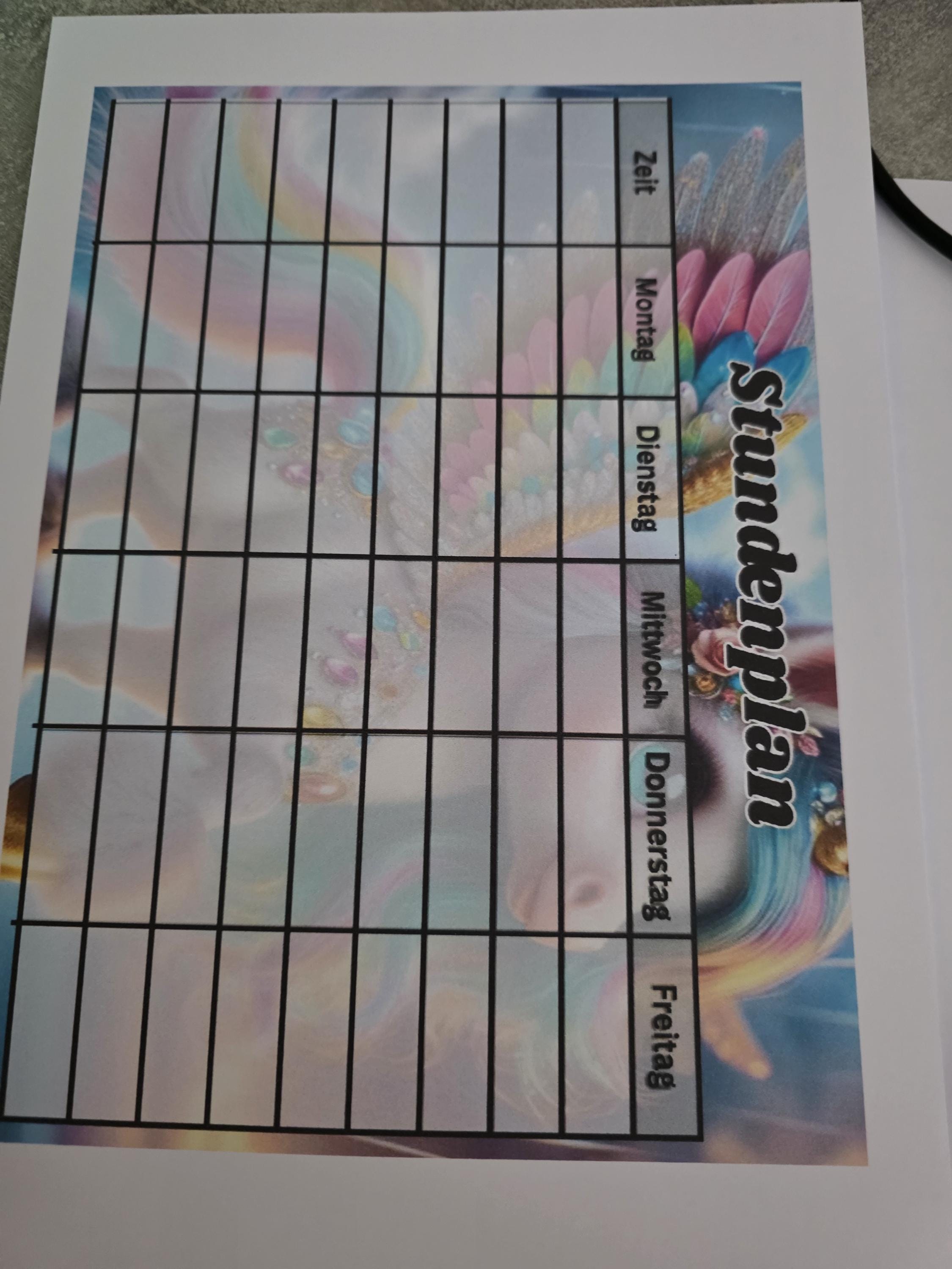 Stundenplan Artikelnummer kl001